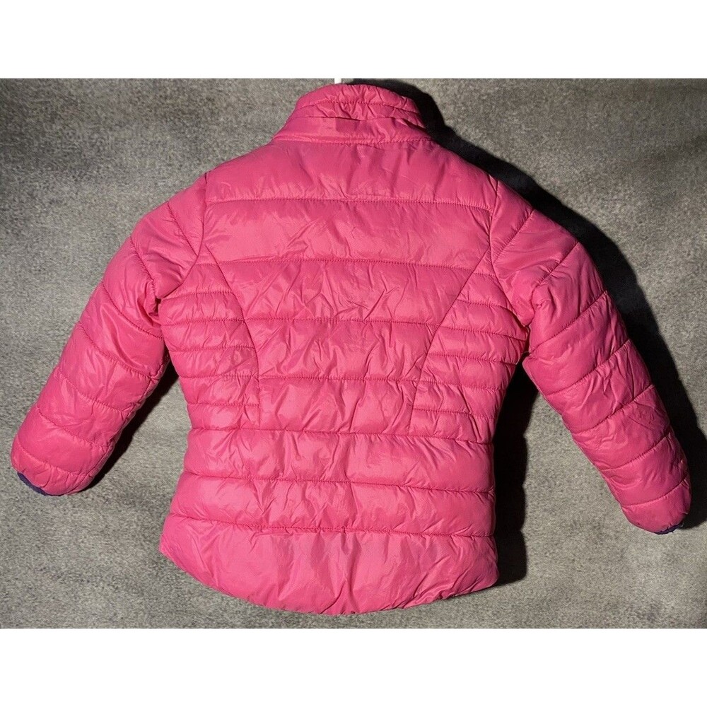Michael Kors Toddler Girls Pink Puffer Jacket 3T Fleece Lined Winter Coat - Picture 7 of 9